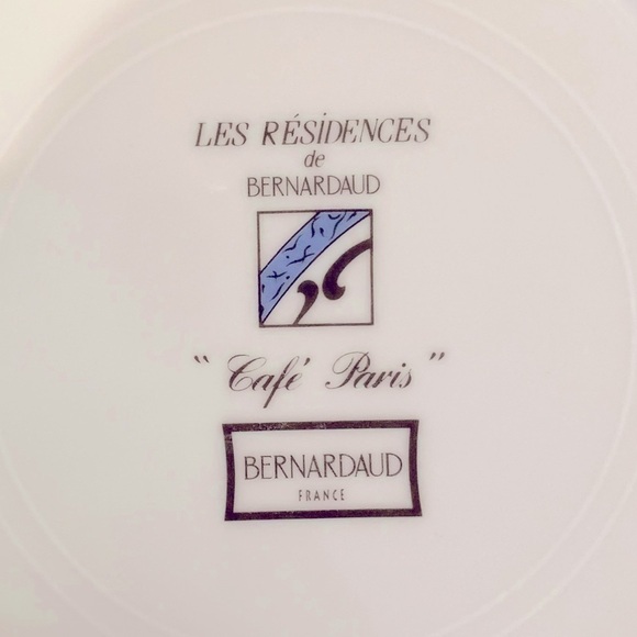 Bernardaud Cafe Paris Blue Salad Plate 918648 - Picture 8 of 8